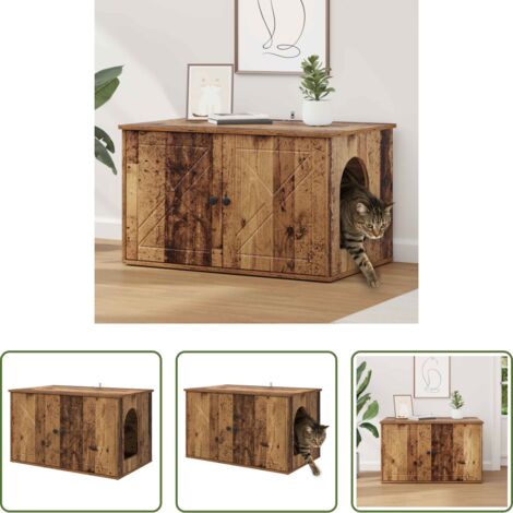 Casa per gatti moderna -  Casa per Gatti Legno vecchio 85 x 55 x 50 cm Legno multistrato