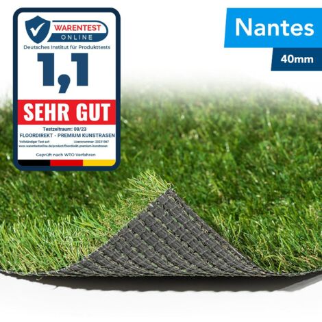 Casa Pura – Gazon synthétique Nantes 40 mm – 100 x 50 cm – Résistant aux UV – Idéal pour terrasses et événements décoratifs - MM 100 X