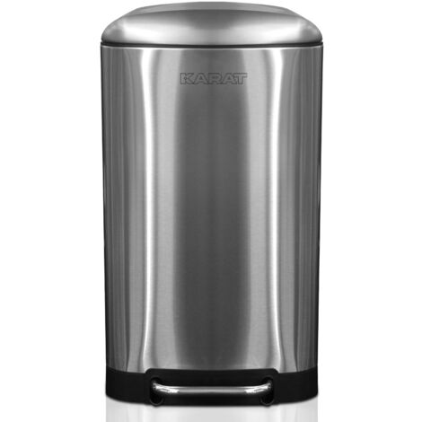 Casa Pura – Poubelle automatique 30L en acier inoxydable – Couvercle à fermeture automatique – Design élégant pour cuisine et bureau