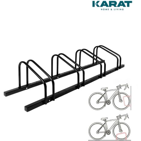 Casa Pura – Support à vélos Linus pour 4 vélos – Montage mural ou au sol – Acier revêtu – Résistant aux intempéries – Rangement peu encombrant