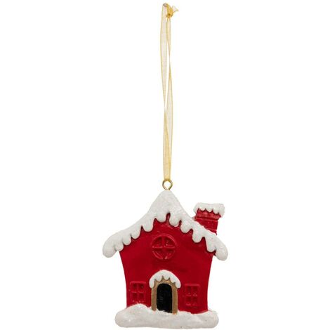 Casa rossa in resina 7cm - Feeric lights & christmas