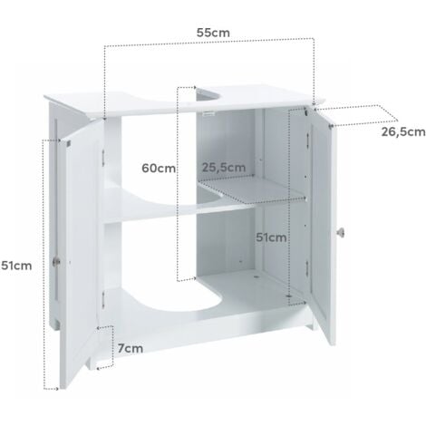 kleankin Armario Bajo para Baño Mueble Auxiliar de Madera con Cajón y  Armario con 2 Estantes para Salón Dormitorio Cocina 32,6x30x90 cm Color  Natural y Blanco