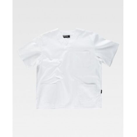 Casaca sanitaria unisex en algodón de manga corta WORKTEAM B9211 XXL Blanco