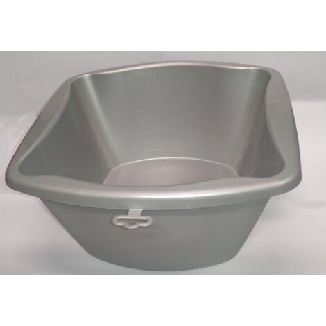 CASACOLOR - BACINELLA IN PLASTICA QUADRATA 36CM - COLORE GRIGIO