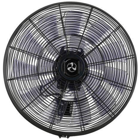 KAISERKRAFT CasaFan AIROS ECO SILENT WALL SW Ventilatore a muro 90 W (Ø) 514 mm Nero con telecomando, Timer, Oscillante, Regolabile