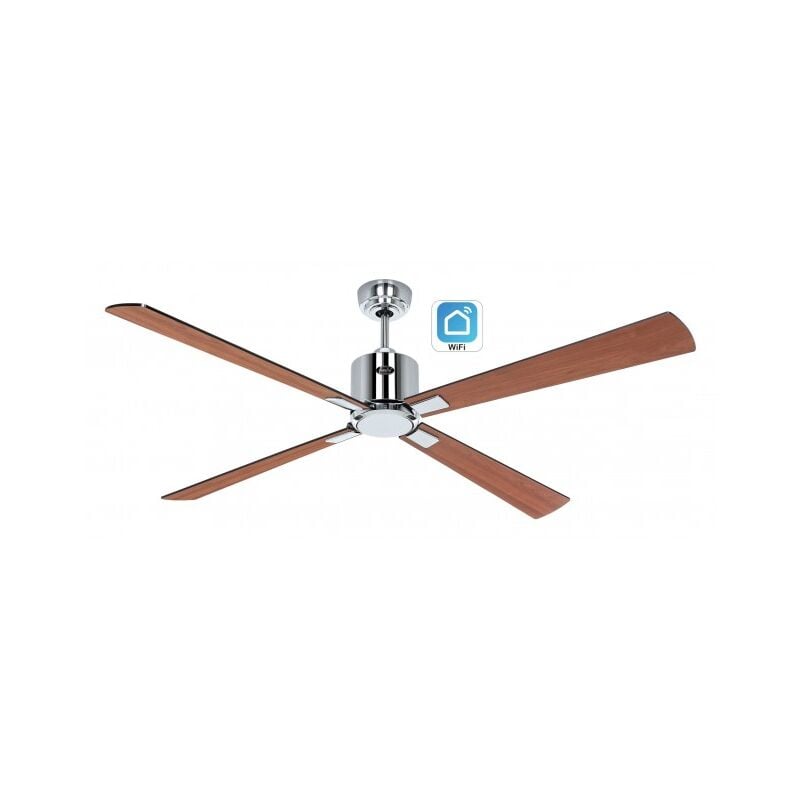 Casafan - eco neo iii Ventilateur de plafond 152cm avec WiFi 948303W Noir / Noir et Teck