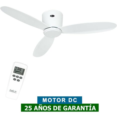 Casafan – Ventilateur de plafond 311283 112cm blanc – 4 pales – Télécommande 6 vitesses – Technologie de rotation inversée – Pour pièces jusqu'à 15 m²