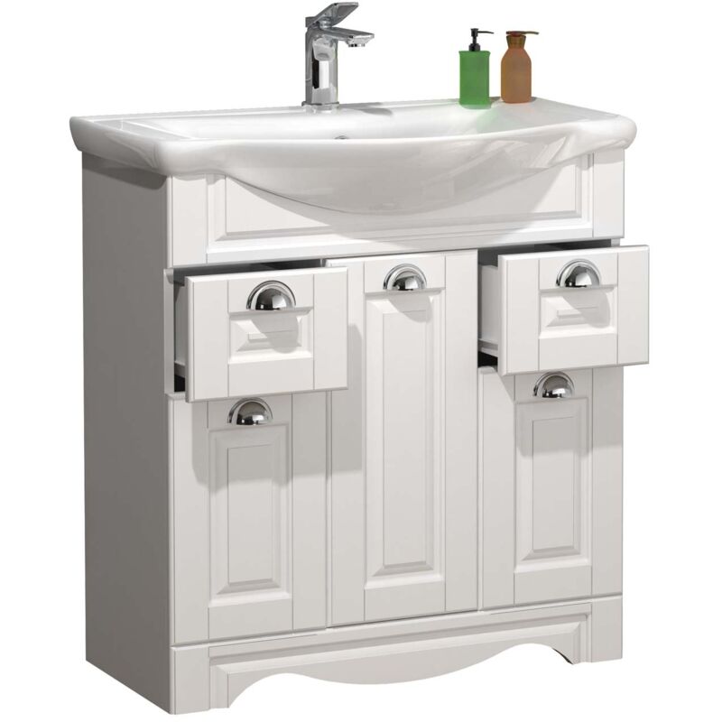 Ebuy24 - Meuble bogue, lavage Casalo h. 81 x l. 75 x p. 45 cm Blanc