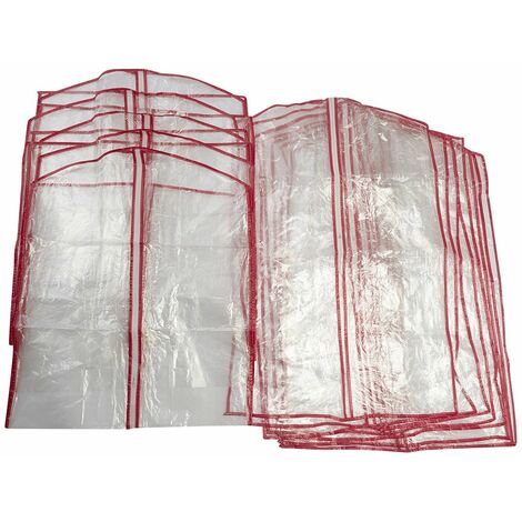 Lot De 6 Housses De Protection Pour Vêtements, 60x100 Cm - En Polypropylène, Neuf