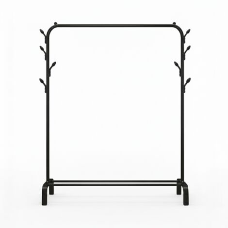 CasaOrganizza Appendiabiti A Cavalletto Con Mensole Per Scarpe 143x96x42 Cm, Organizza Ingresso E Ufficio