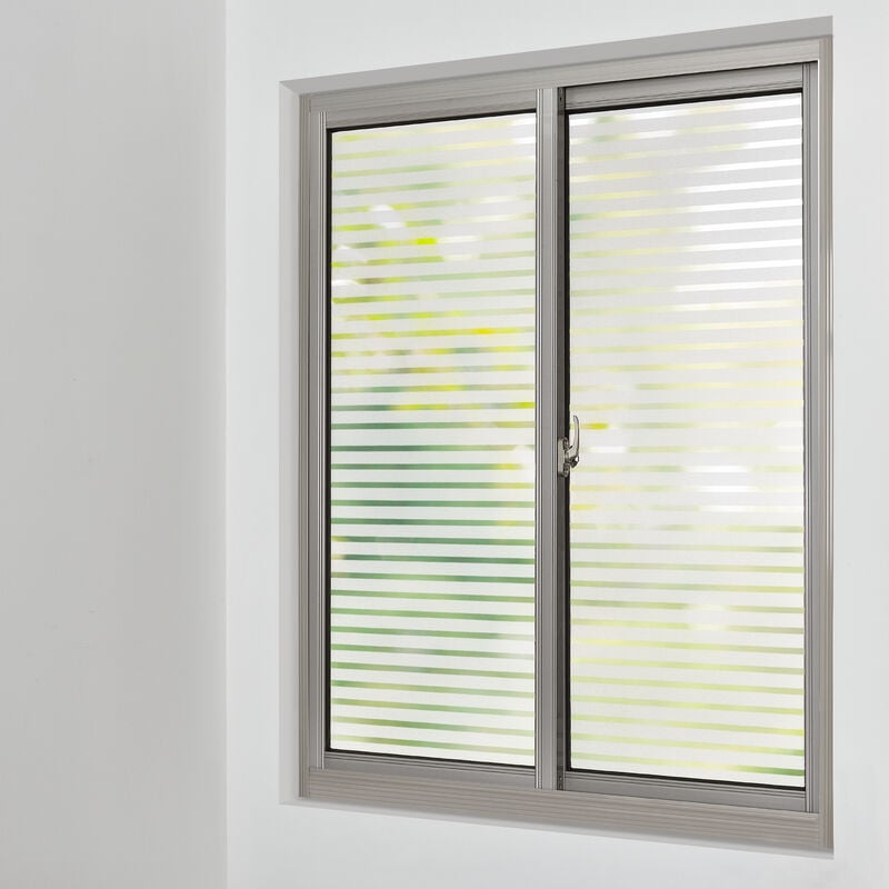 

Casa.pro - Lámina para ventana - vidrio esmerilado, con rayas (75cm x 50cm) espátula incluida película protectora