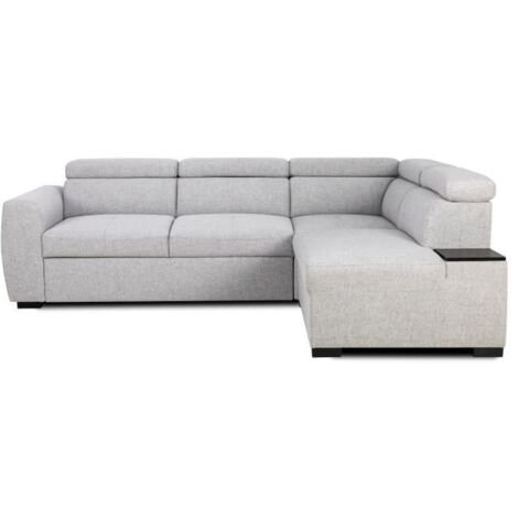 Casapy KELIO canapé d'angle convertible gris moderne
