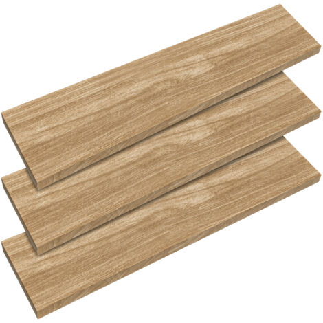 CASARIA® 3x Étagères murales flottantes MDF robuste effet flottant support de fixation inclus étagère bois rangement livre  110 cm Chêne
