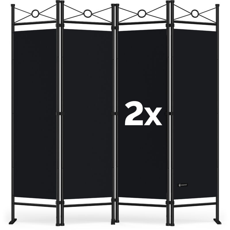 

Biombo Divisor Lucca Separadores 180x163cm Set de 2 Paredes divisoras interior 4 paneles de Tela - Casaria