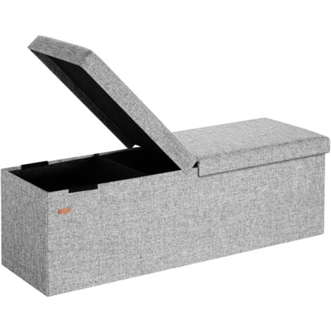 SONGICS Cassapanca, Pouf Contenitore, Poggiapiedi Pieghevole Da 38 X 110 X 38 C, Ottoano - Foto 2