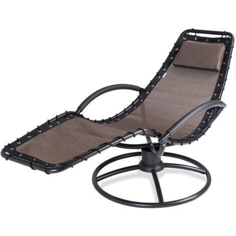 Casaria – Chaise longue de relaxation en acier laqué – Coussin amovible – Dimensions 191x77x82cm – Confort ergonomique pour jardin et terrasse