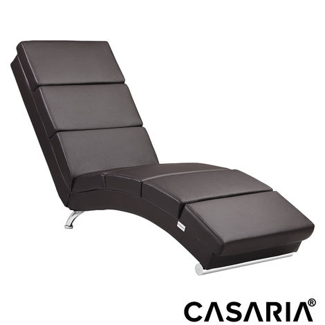 main image of "CASARIA Relaxing Faux Leather Lounger London Chaises Longues Reclining Recliner"