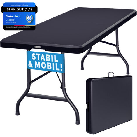 CASARIA® Folding Garden Buffet Table 183x76cm Weatherproof Plastic Anthracite