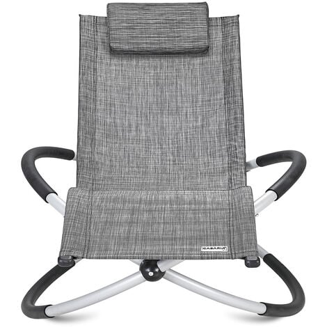 main image of "Casaria Gravity Sun Lounger Ergonomic Folding Swinging Chair"