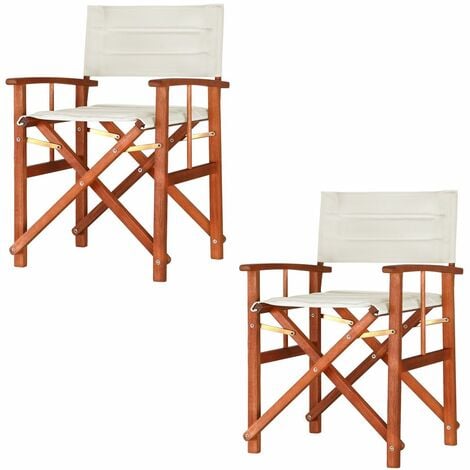 CASARIA® Gartenstuhl Gepolstert Holz FSC®-zertifiziert Klappbar 160kg Belastbar Bezug 30° Waschbar Armlehne Klappstuhl Garten Balkon Stuhl Camping Wetterfest Eukalyptus 56,5x86cm Farb- und Mengenwahl 