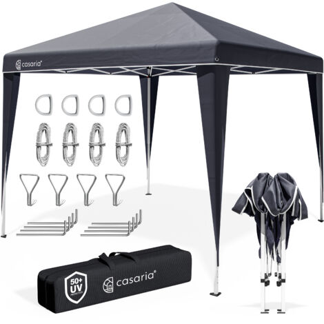 CASARIA® Gazebo da Giardino 3x3m Capri Tenda Pop Up Impermeabile e Pieghevole incl. Borsa per Trasporto Antracite