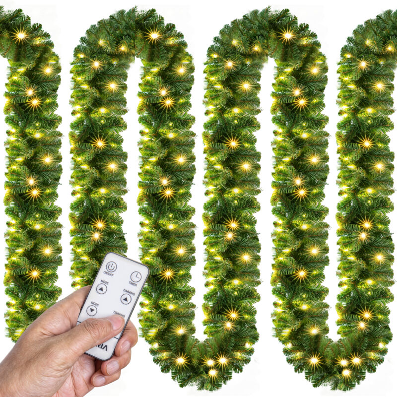 

Guirnalda de Navidad con LEDs 5m o 10m distintos modelos con control remoto o decoración adicional 5m 100 LED con mando a distancia - Casaria