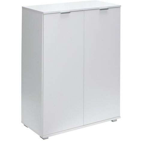 CASARIA® Kommode Alba Holz Modern spiegelbarer Aufbau Schlafzimmer Büro Flur Mehrzweckschrank Aktenschrank Schrank  DB141 - Weiß