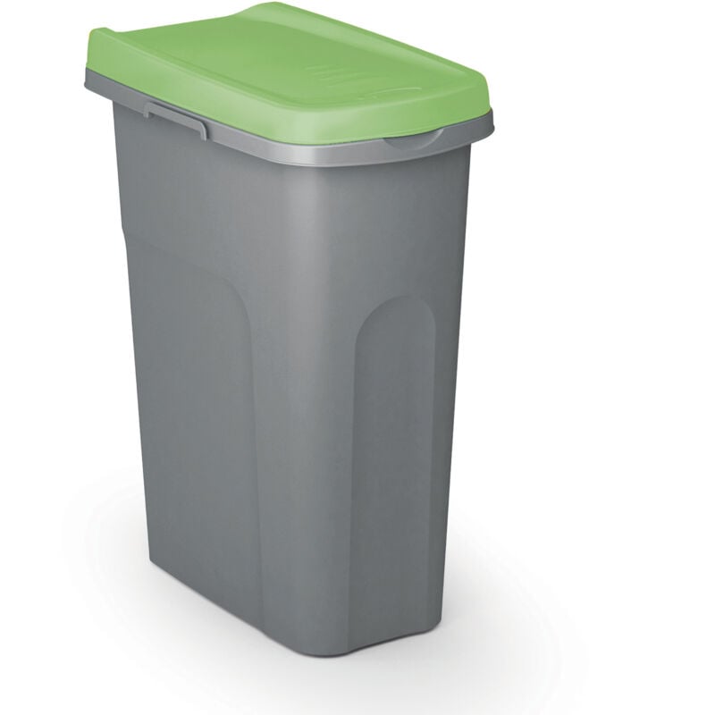 Casaria - Poubelle cuisine 25L 39x24cm couvercle inodore support fixation sac poubelle plastique salle de bain corbeille bureau tri sélectif déchets