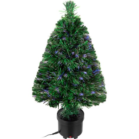 Casaria – Sapin de Noël artificiel 66 cm – Arbre lumineux avec 9 effets de lumière – Câble d'alimentation 4,5 m – Décoration intérieure