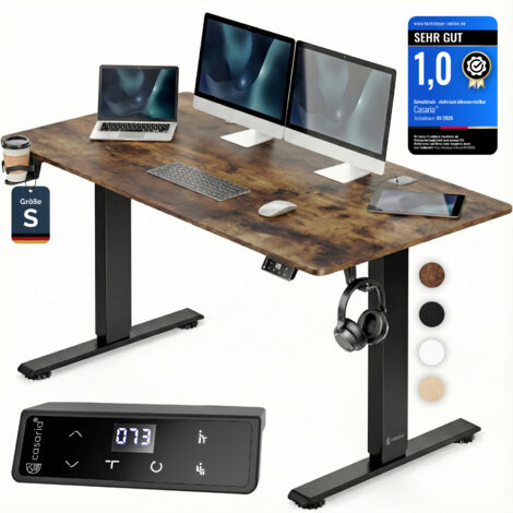oneConcept Multidesk - Scrivania, Scrivania Regolabile in Altezza, Seduti o in Piedi, Comandi