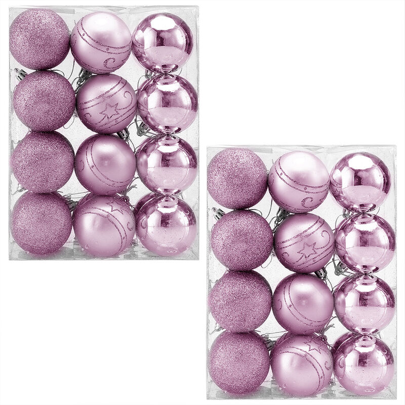 

Set de 24/44 Bolas para árbol de Navidad Ø6cm Decoración variada Adorno navideño - Varios colores Pink/Rosa 48er Set (de) - Pink/Rosa 48er Set (de)