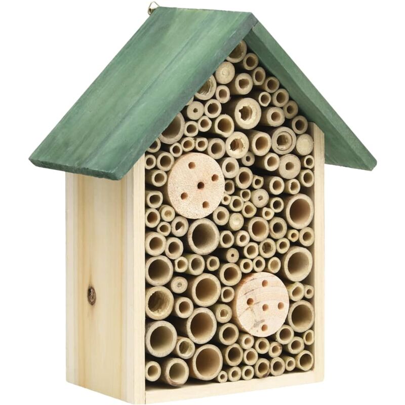

Casas de insectos 2 uds 23x14x29 cm madera maciza de abeto - Marrón - Vidaxl