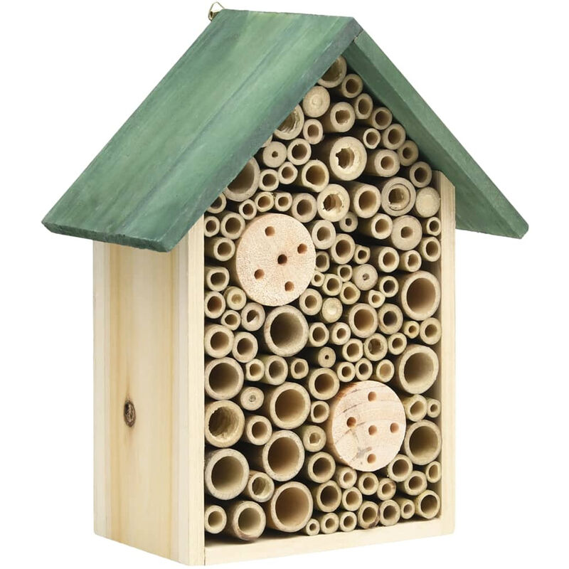 

Casas de insectos 2 uds 23x14x29 cm madera maciza de abeto