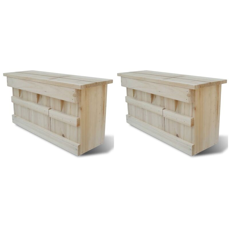 

Casas para gorriones 2 unidades madera 44x15,5x21,5 cm