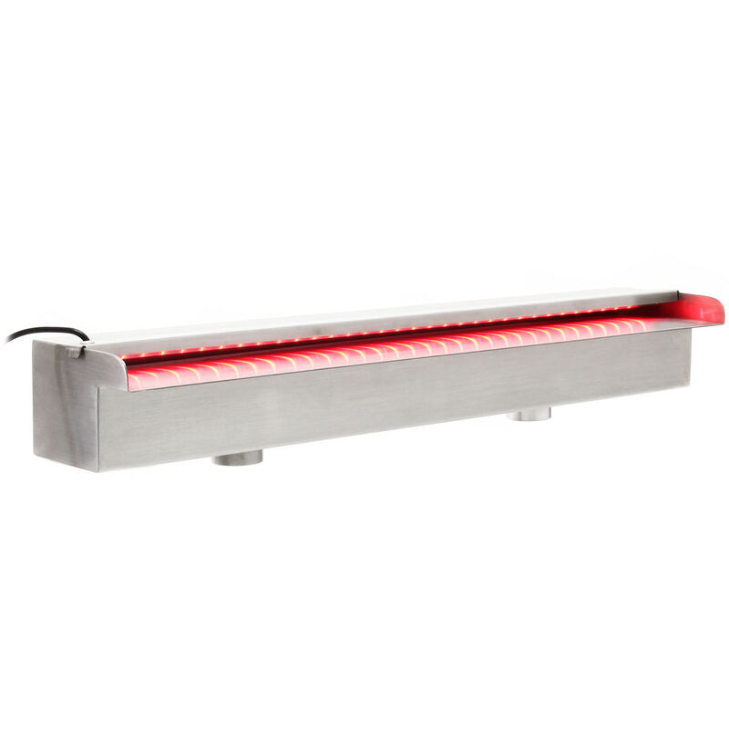 

Cascada agua Acero inoxidable 150cm Luz LED Accesorios jardín Decoración estanques piscinas fuentes
