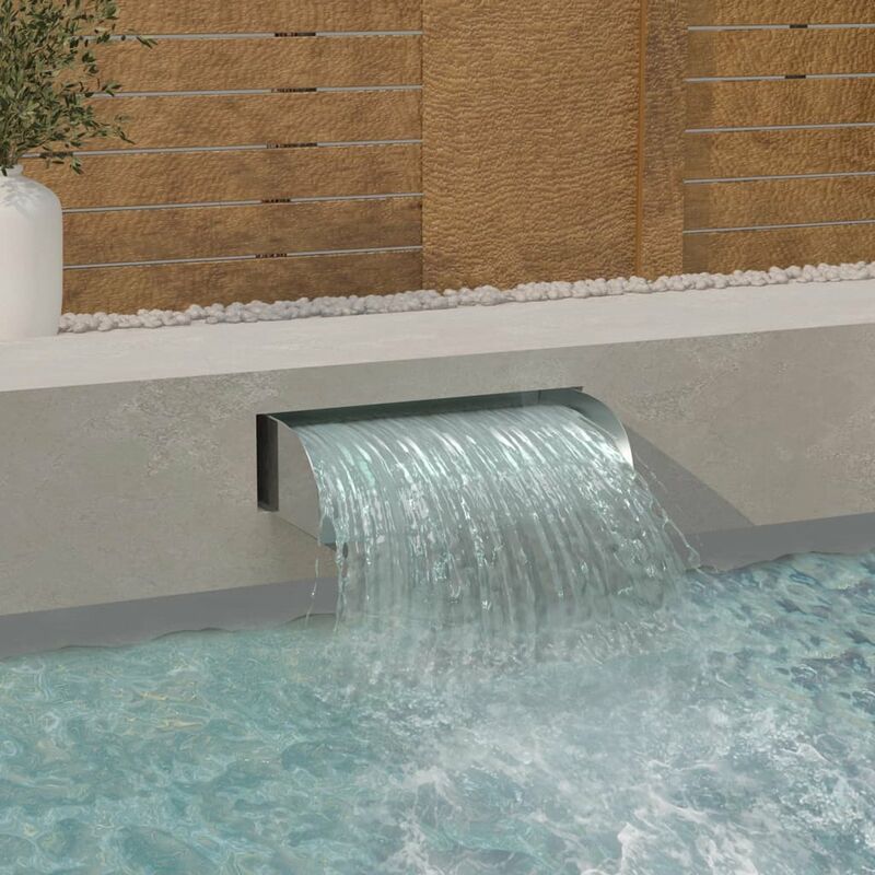 

Cascada de jardin con LED acero inoxidable 304 60x34x14 cm