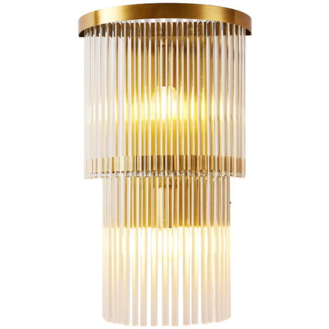 Cascada - lámpara de pared de cristal dorado, 40 cm