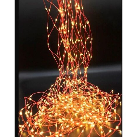 Cascada Luminosa de 400 Luces Leds Multicolor, Hilos Cobre