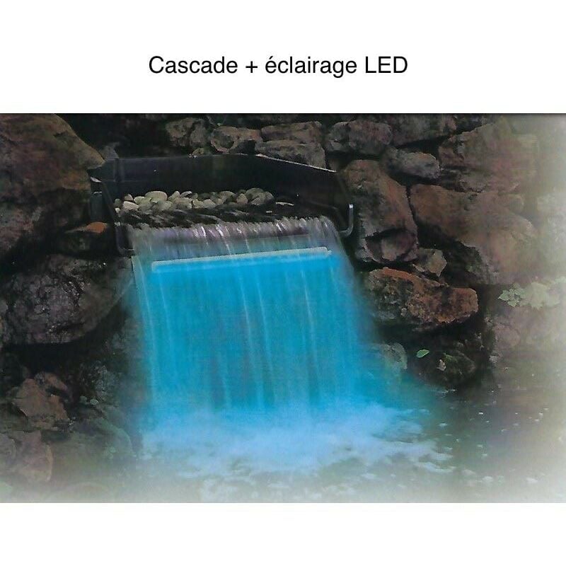 Cascade + led 30 cm bassin de jardin et piscine