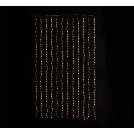 Cascade Light LED - 1.5 x 2.5 m - 286 LEDs - Warmweiß - transparentes Kabel - Modulator - 24 V