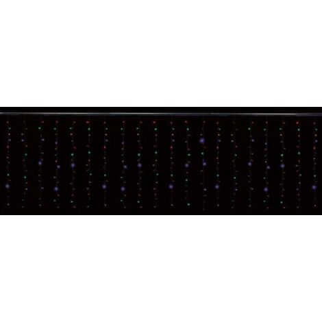 Cascade Light LED - 4 x 1.3 m - 300 LEDs - multicolor - cable transparente - 24 V