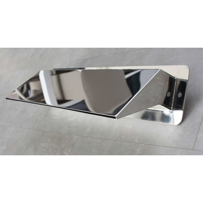 Cascades-inox Lame d'eau Bec Largeur 50cm / Embase Murale : 56cm par 13cm