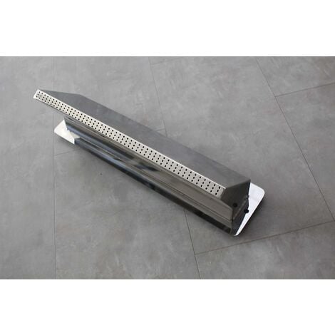 CASCADES-INOX Lame d'eau Bec Pluie Largeur 50cm / Embase Murale : 56cm par 13cm