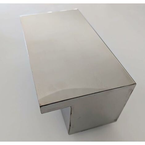 CASCADES-INOX Lame d'eau Chute Droite encastrée à sceller dans Un Mur Largeur 50CM INOX316