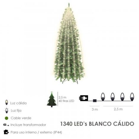 CASCATA 1340 MICROLED A MANTELLO FILI modellabili LUNGHEZZA 2,5mt - LUCE CALDA