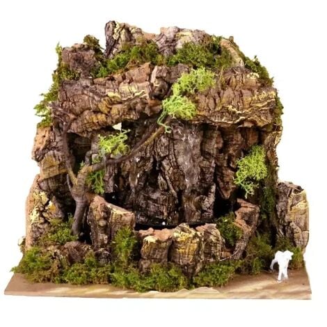 Cascata Getto a Velo con Pompa per Presepe 20 x 14 x 17 cm