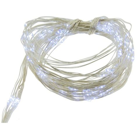 Cascata luminosa 400 luci LED bianche calde