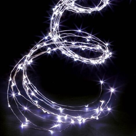 Cascata luminosa in rame 200 LED 1 m per esterni bianco freddo - Feeric lights & christmas