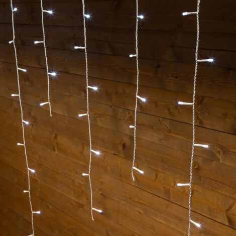 Cascata luminosa per esterno stalattite a led, decorazioni di natale in movimento h 60 cm -720 Led - 30,08 metri / Luce Fredda