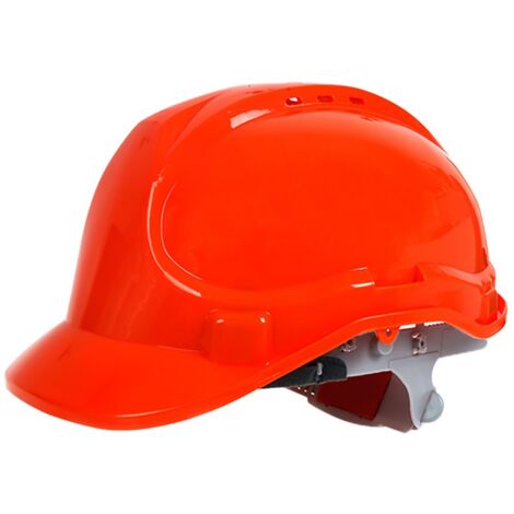 Casco Antinfortunistica da Costruzione con Cinturino a 6 Punti Casco di Sicurezza Colore Rosso